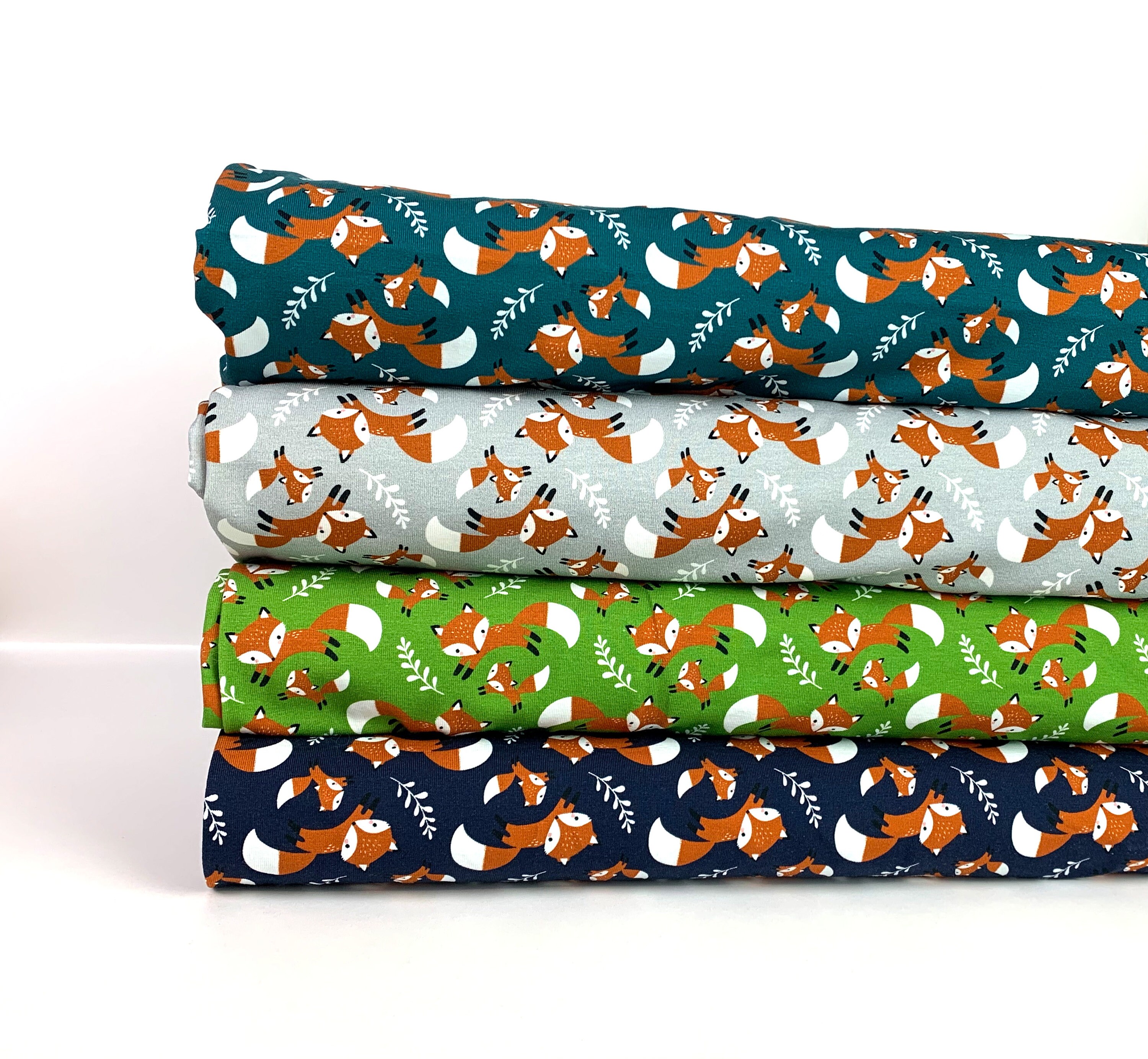 Jersey foxes, 160 cm wide, Eco-Tex certified, meterware, cotton jerse…
