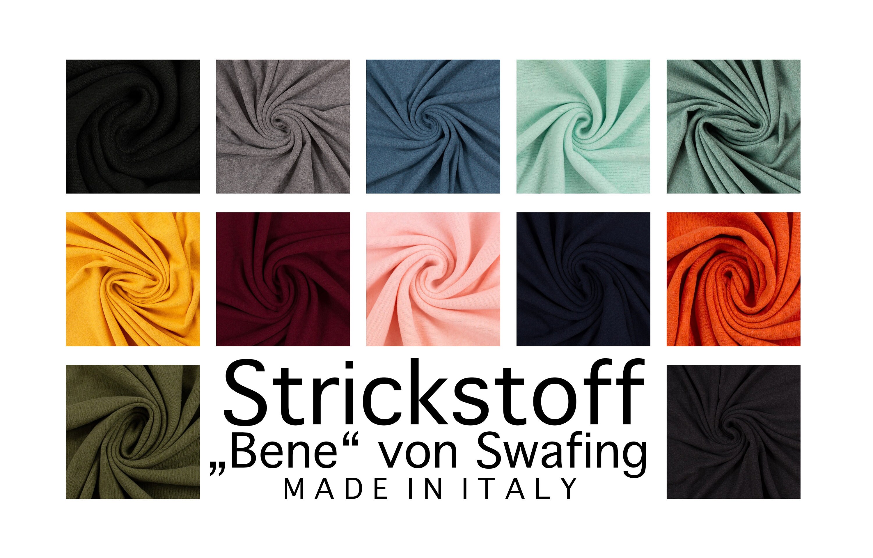 Knit fabric uni, roughened, knitted sweat, "Bene" by Swafin…
