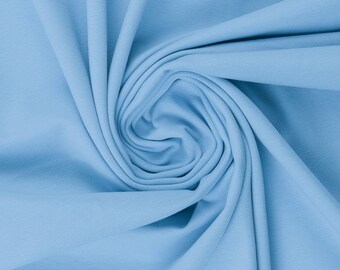 Jersey Cotton Jersey Uni - Light Blue 154 - By the meter, 160 cm wide - Oeko-Tex - 220g/sqm