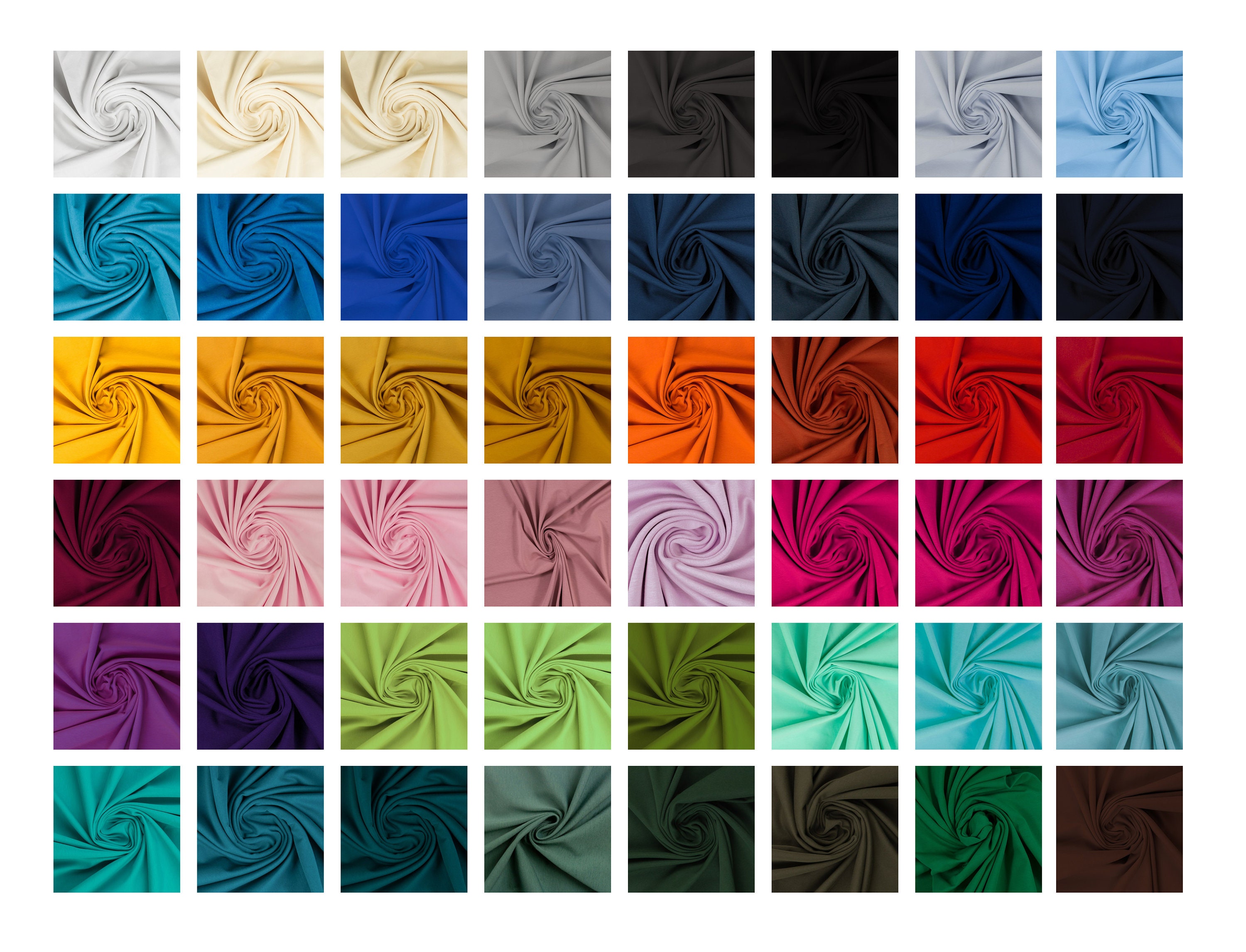 Jersey Cotton Jersey Uni - "Vanessa" - 51 colours by the me…