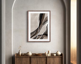 Zeitgenössischer abstrakter Kunstdruck, druckbare Kunst, neutraler abstrakter Kunstdruck, INSTANT DOWNLOAD druckbare Wandkunst, abstrakte Kunst, neutrale Kunst