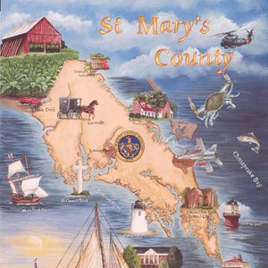 st marys county  map
