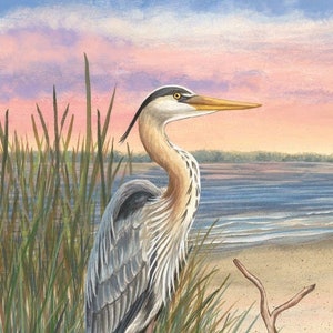 blue heron garden flag
