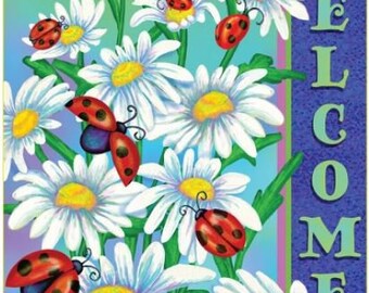 lady bug and daisies