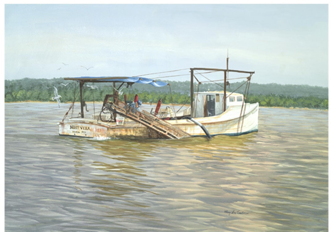 Clam Rig Matted Print - Etsy