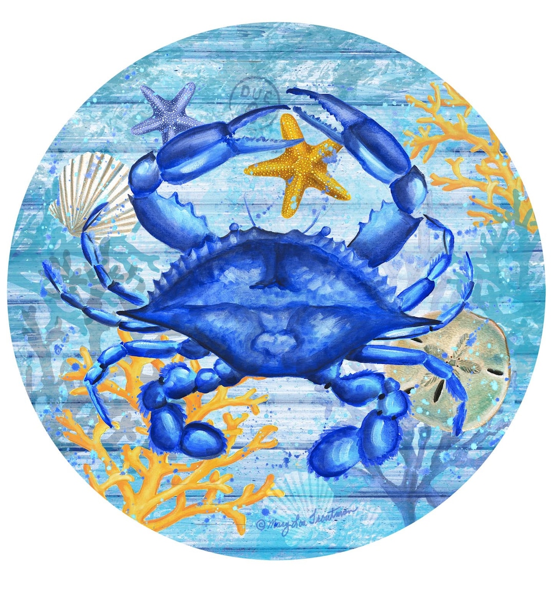BLUE, Blue Crab Car Coaster Etsy