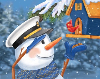 navy salute snowman