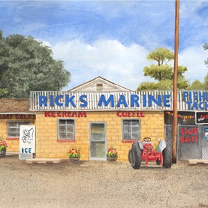 ricks marine matted print