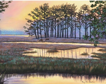 morning meditation matted print