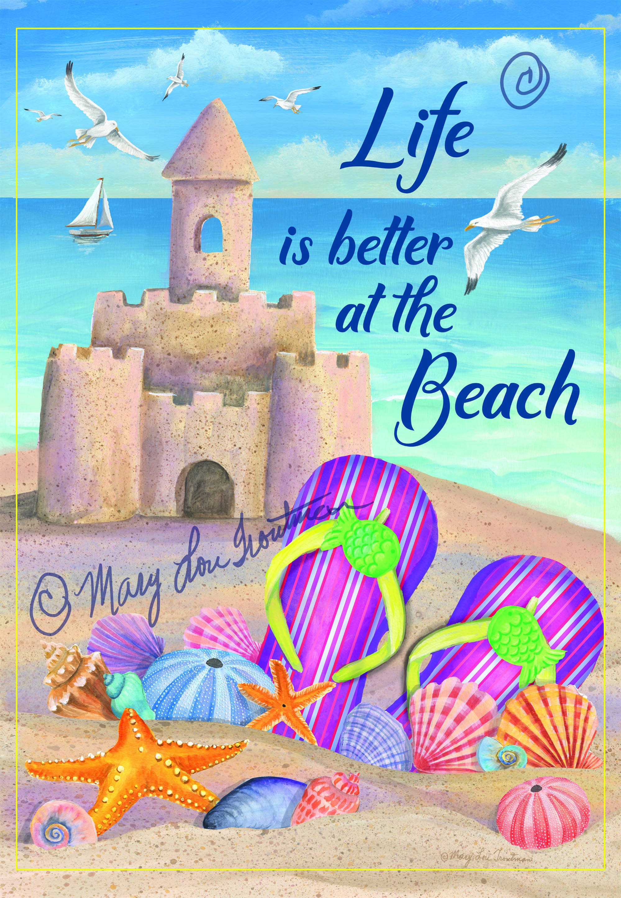 さかな　 ローズWB _ 213109 _ 1 Life is Better at the beachハワイアン人気