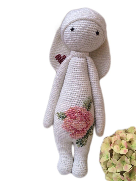 Original Rabbit big doll toy Bunny stuffed animal doll toy for baby kid Nursery Amigurumi baby Bunny toy doll shower birthday gift