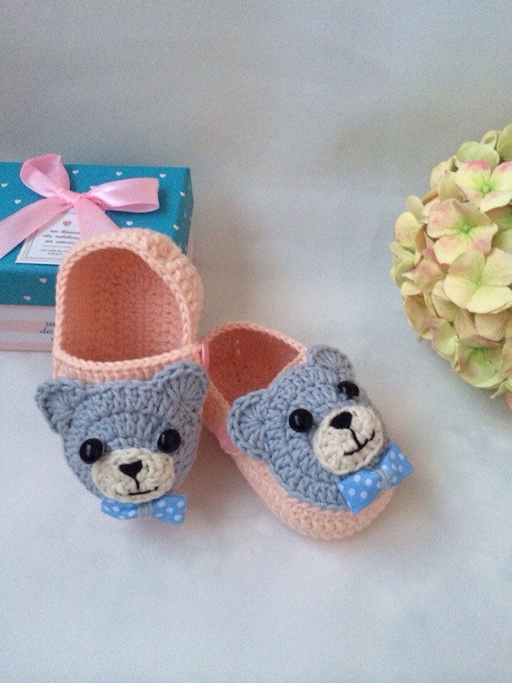 bear baby booties