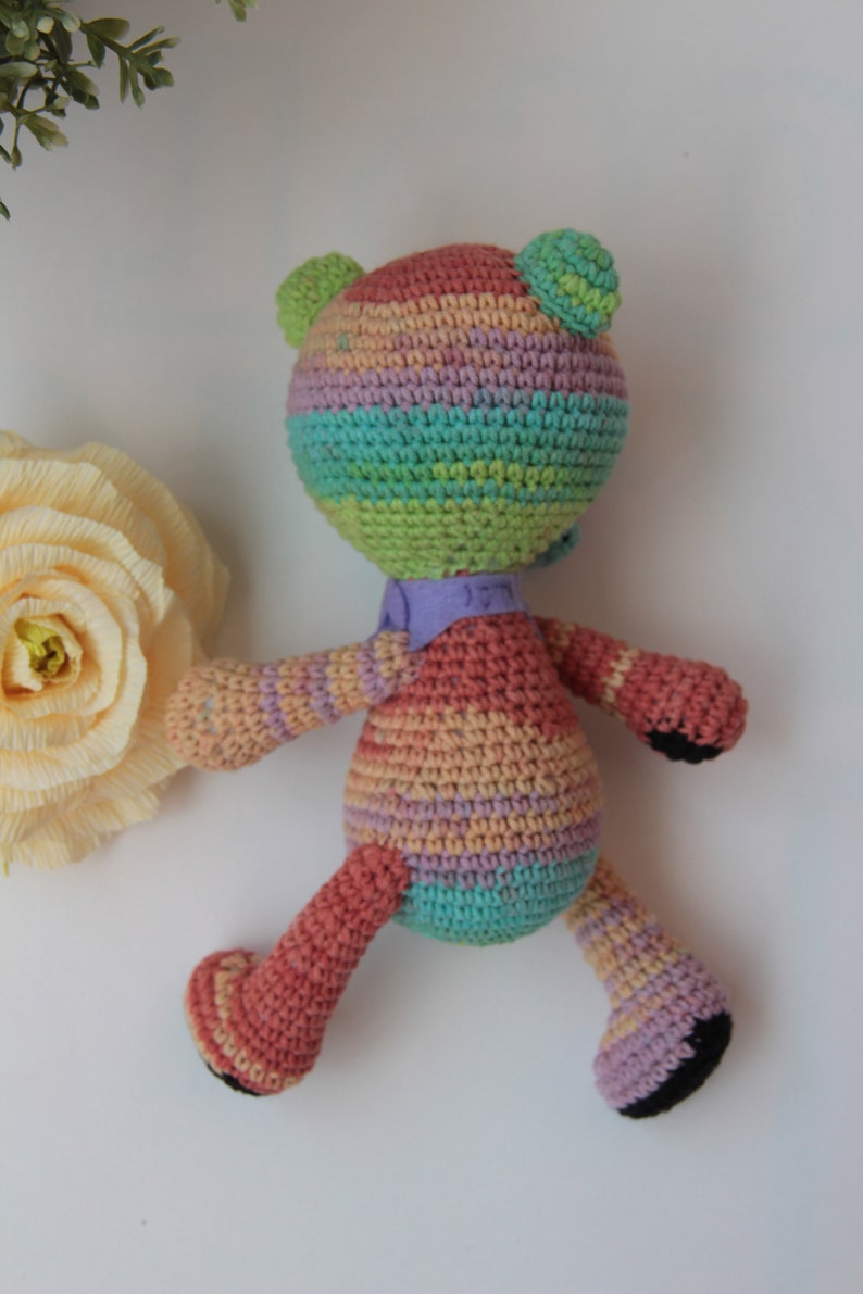 Grateful dead bear Rainbow bear Dancing bear Baby crochet toys Etsy