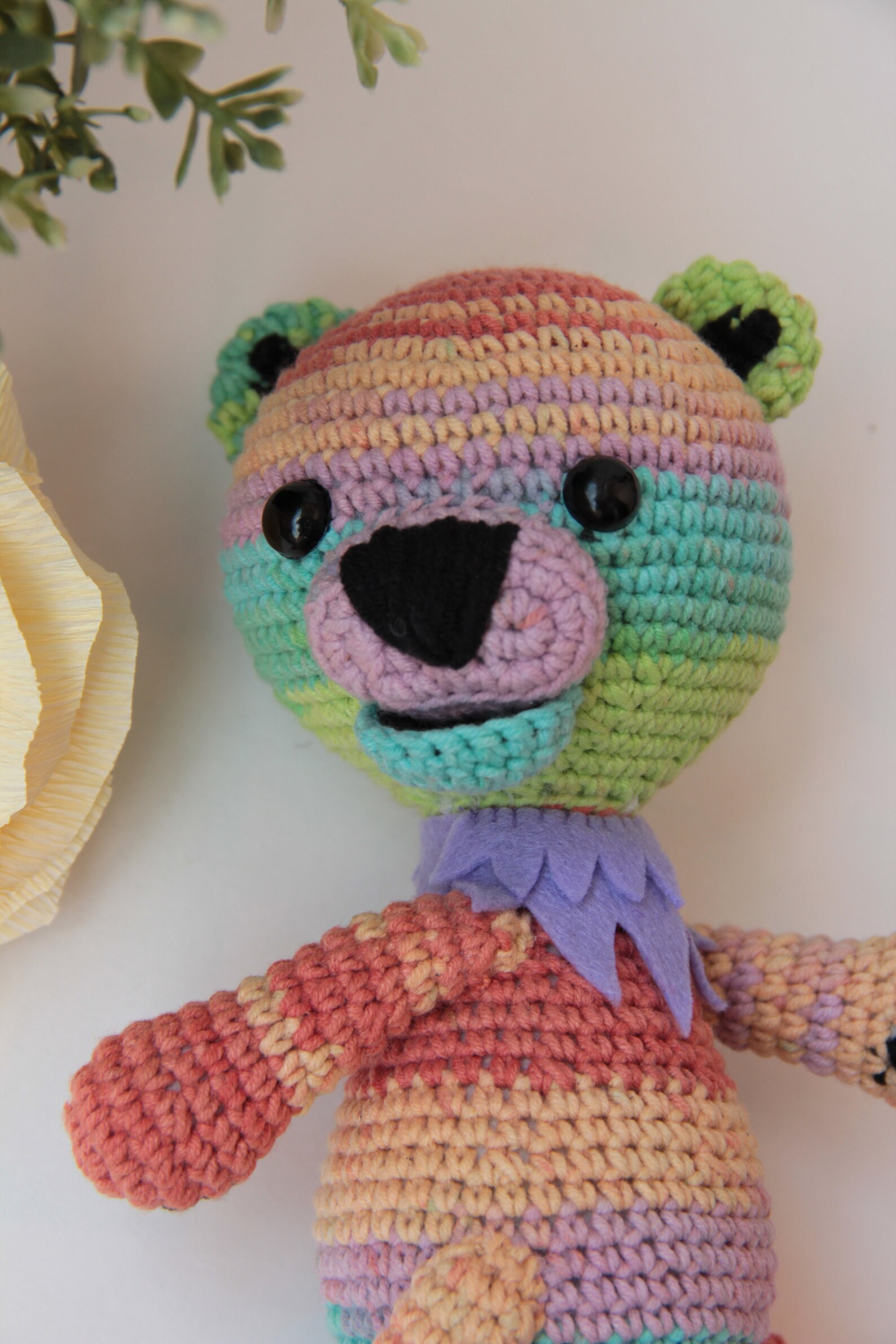 Grateful dead bear Rainbow bear Dancing bear Baby crochet toys Etsy