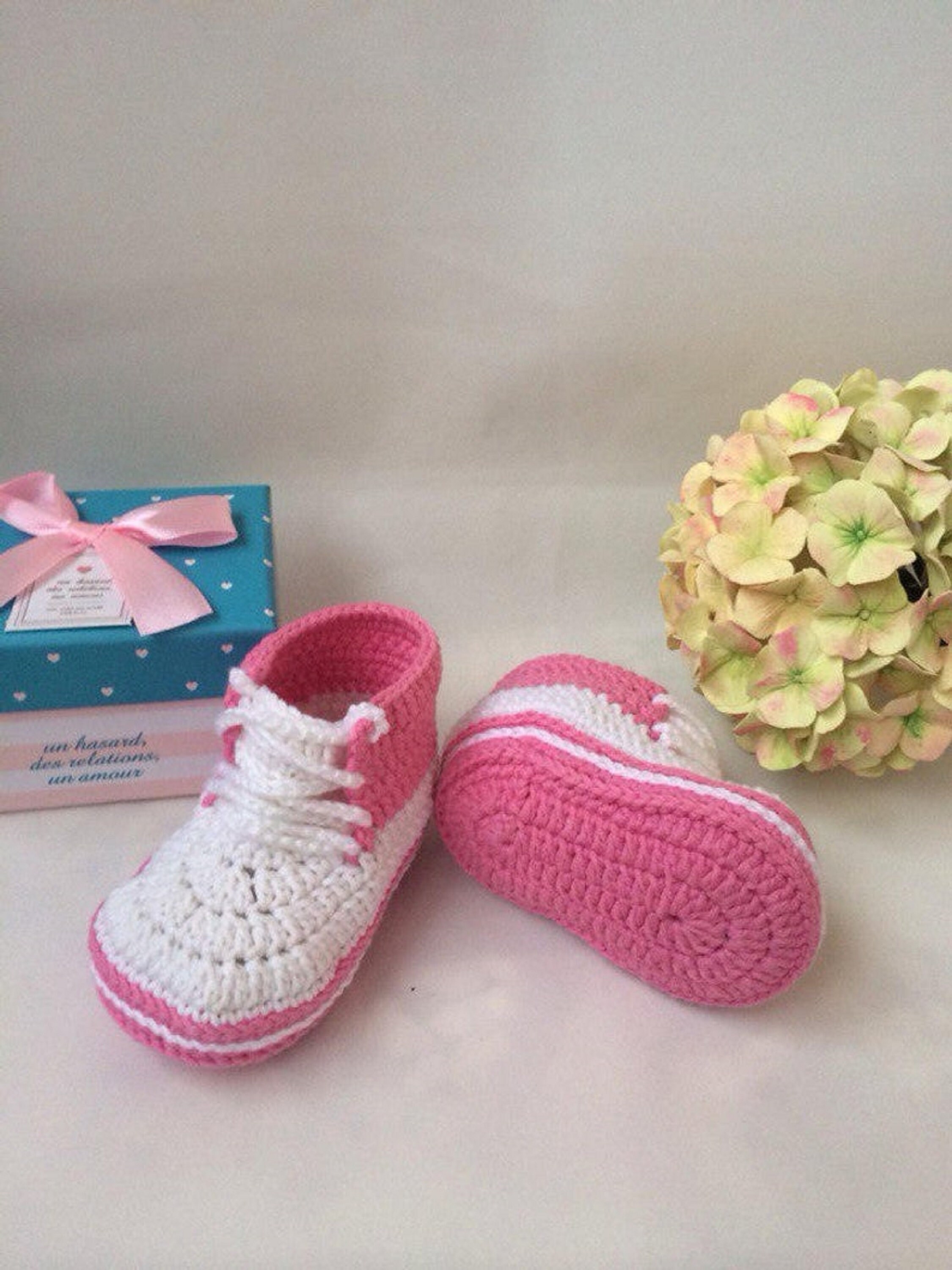 Crochet baby booties Little baby boots Pram shoes Green Etsy