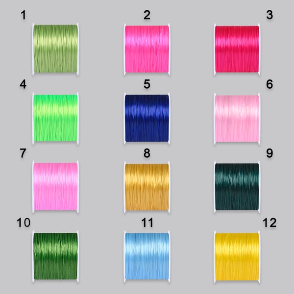 0.8mm Crystal String Elastic Thread Beading Cord Roll Strong & Stretchy for Beading, Jewelry Making DIY Bracelet - Many Colors Available!