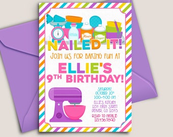 Nailed It Birthday Invitation - Etsy