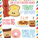 Cute Breakfast Birthday Invitation - Etsy