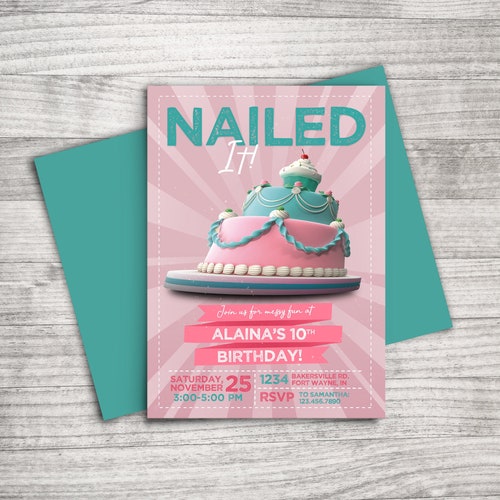 Nailed It Birthday Invitation / Nailed It Invitation / Nailed - Etsy