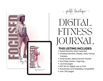 Digital Planner | Digital Fitness Journal, Fitness Planner | Goodnotes | Good Notes Planner|Fitness Planner Bundle | Digital Fitness Planner