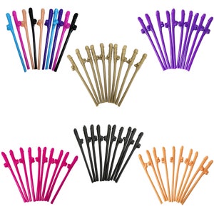 CheekySips: 10-Piece Naughty Novelty Straws for Hen Parties - Assorted Vibrant Colours - Reusable Fun!