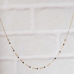 Delicate, ultra fine choker / miyuki glass beads, 1 micron fine gold chain / artisanal creation / handmade