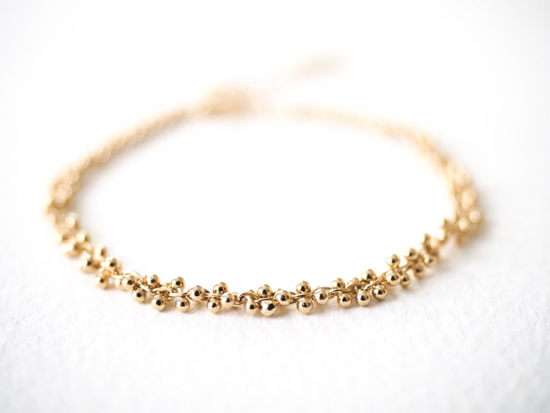 Delicate, minimalist bracelet gilded with fine gold, very elegant / handmade / designer jewelry / gift idea for women / artisanal creation image 7