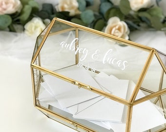 Glass Wedding Card Box Etsy