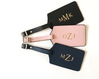 monogram luggage tag etsy monogram luggage tags