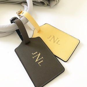 Personalized Luggage Tags, Monogrammed Luggage Tags, Travel, Couple Gifts, Bridesmaids, Best Friend, Sister, Bride, Wife, Leather, Monogram image 6