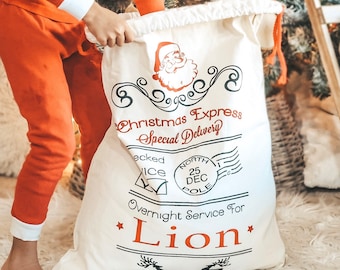 Personalized Santa Sacks, Christmas Sacks, Canvas Sacks, Christmas Bags, Santa Bags, Personalized, Holiday Bags, Bag, Personalized Santa Bag