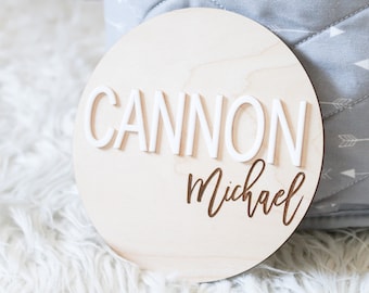 Round Wood Baby Announcement Sign, nursery, decor, photo prop, newborn, baby shower, personalized gifts, wood Signs, kids room, gifts, cute
