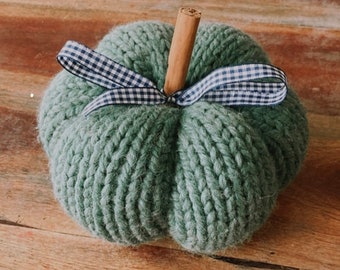 Hand Knit Large Pumpkin // Clover