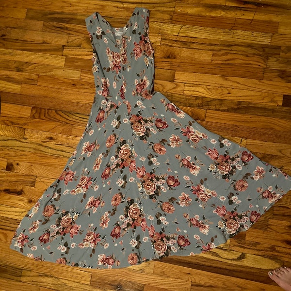 90s Starina Bias cut floral dress