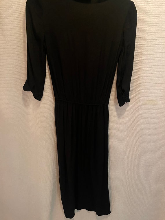 Late 70s 80s DVF noir little black dress