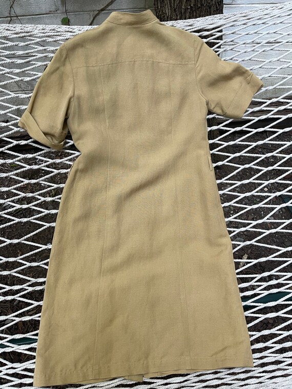 90s tan shirt dress - image 2