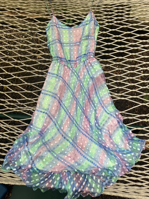 Pastel silk dress Gem