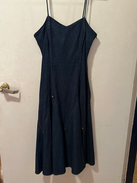 1970s Frederick’s of Hollywood denim dress - image 7