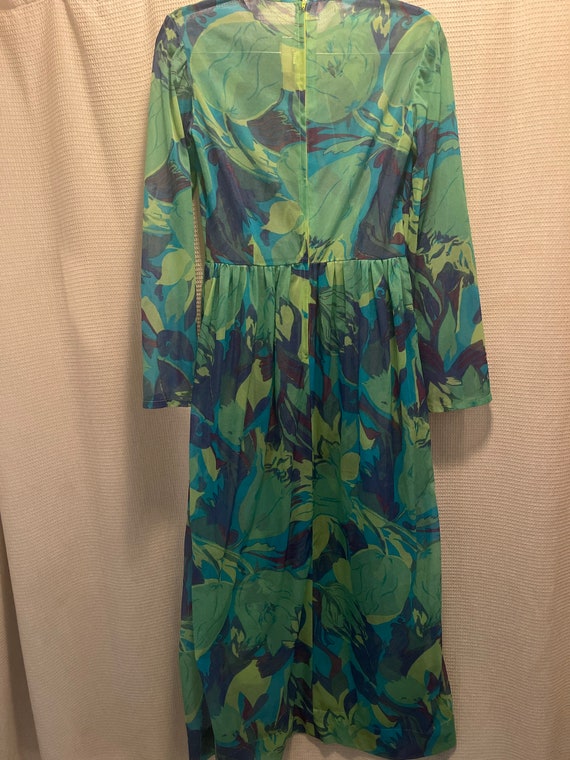 Tropical sheer 1960s dress - image 4