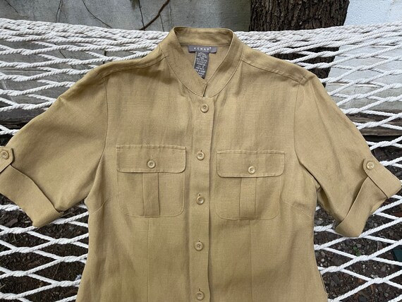 90s tan shirt dress - image 6