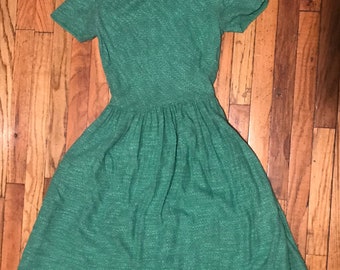 50s kelly Green Day dress