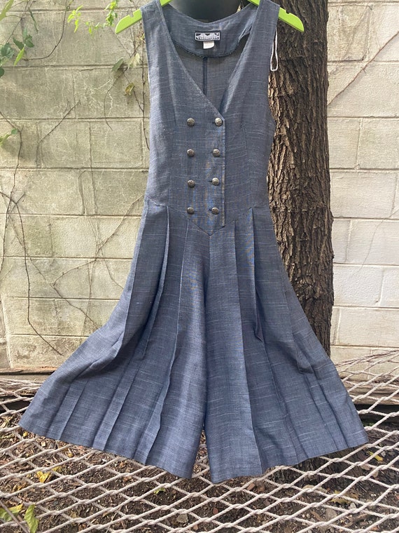 Pleated culotte jumpsuit