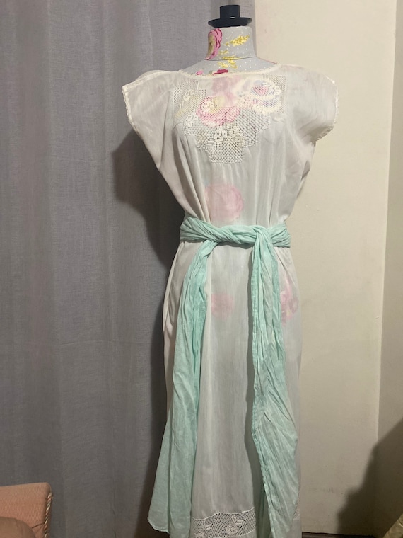 Antique white cotton nightgown