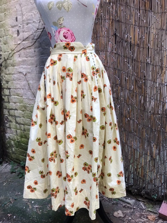 50s pansy ric a rac circle skirt