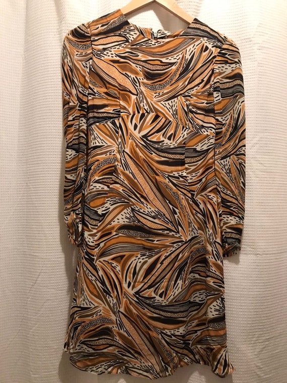 Psychadelic print 60s-70s dress