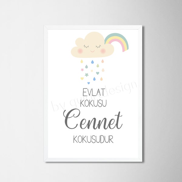 Babyzimmer, Nursery wall art, Babydeko, islamische Wandbilder, boy protection dua, islamic nursery, newborn, Kinderzimmerdekoration, islam