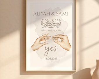 Plakat islamski, Ślub islamski, Malowidła islamskie, Dekoracja islamska