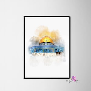 Islamic wall art, Kudüs, Jerusalem, Filistin, Kubbetüs Sahra, Islam, dua, islamic decor, islamic wallart, islamicquotes, koran, quran