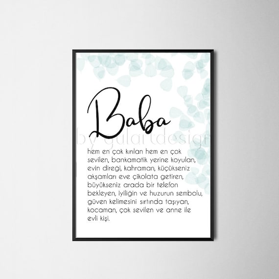 Babalar Gunu Father S Day Gift Idea Hediyelik Baba Etsy