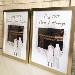 Personalisierter Islamischer Umrah Hajj Mubarak Rahmen Islamisches Geschenk 196025652599